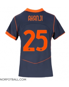 Billige Fotballdrakt Inter Milan Manuel Akanji #25 Replika Tredjedrakt Dame 2025-26 Kortermet